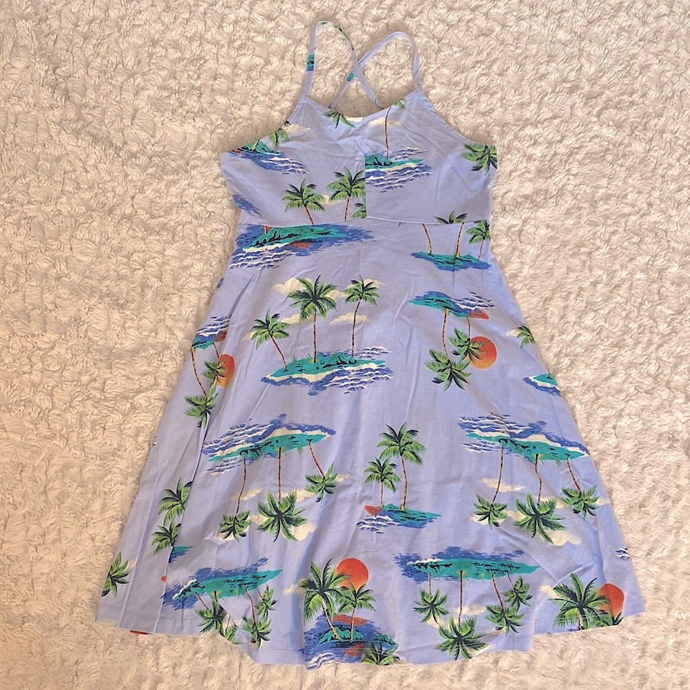 Girls Blue Hawaiian Dress